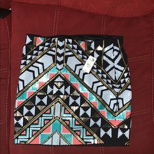Express Sequined mini skirt